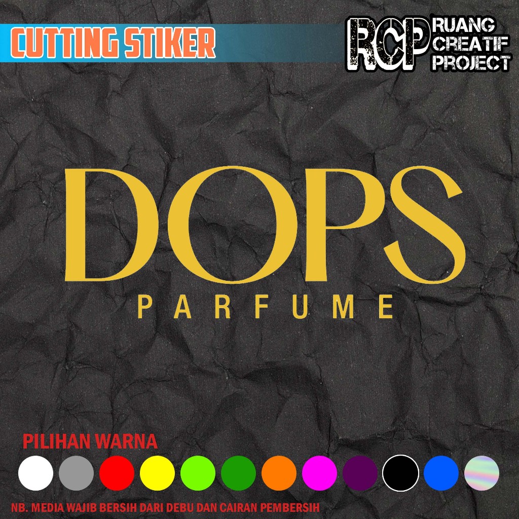 Cutting Stiker Dops Parfume / Cutting Stiker Mobil / Cutting Stiker Viral