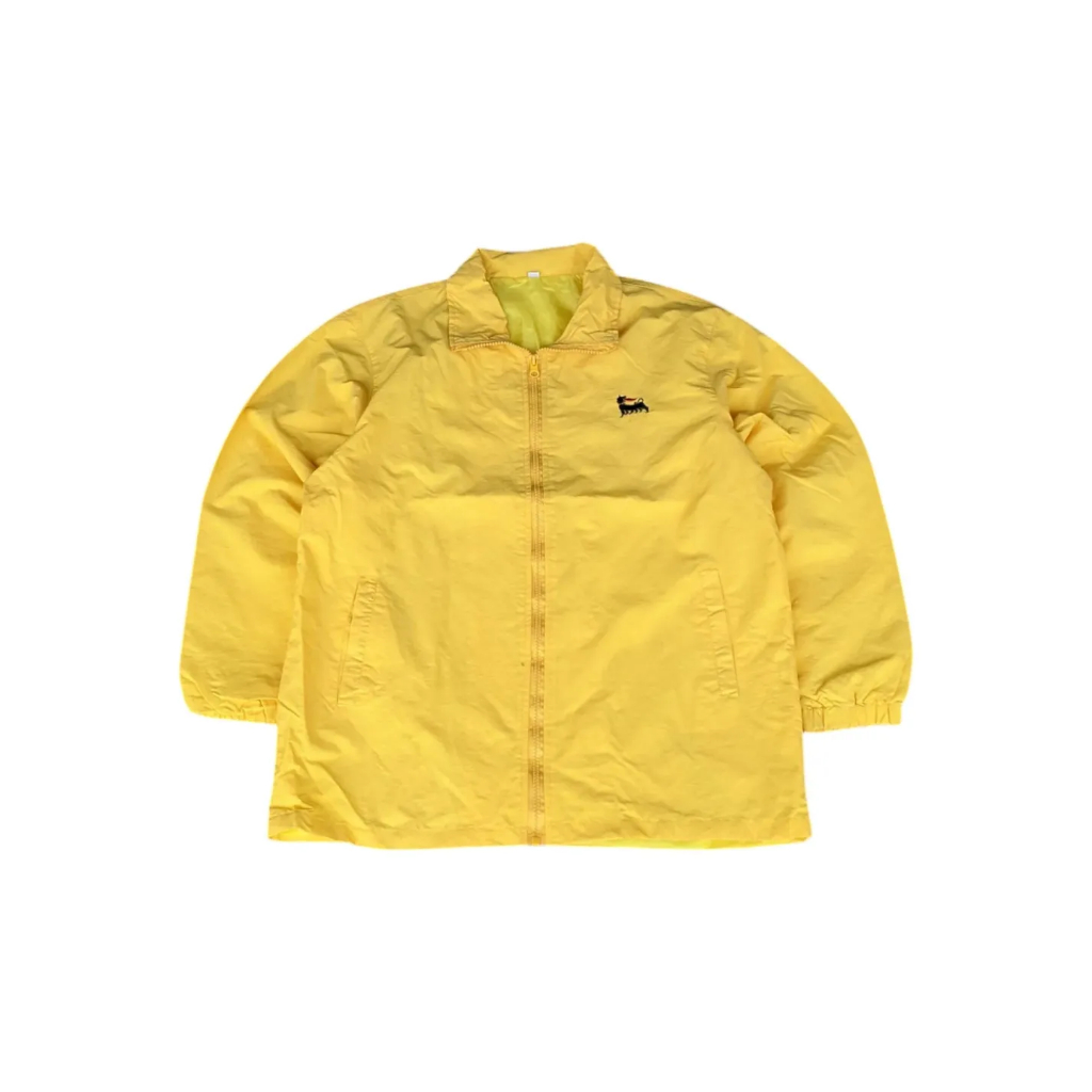 FLAMMING LION - Jaket Windbreaker Pria Jaket Pria Kuning Size L