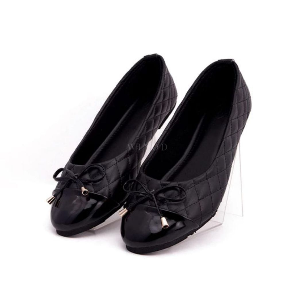 Sepatu Wanita Flatsoes Hitam Casual Empuk Korea Style