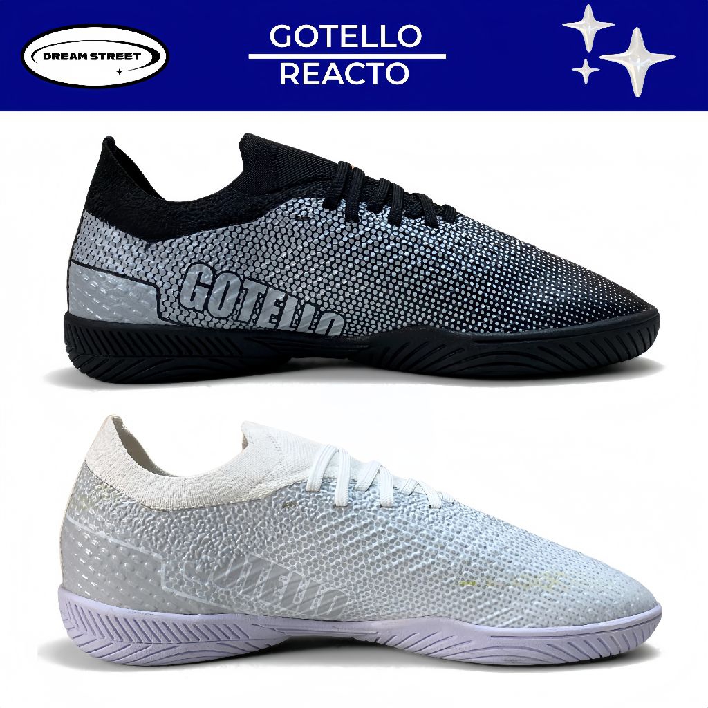 GOTELLO - Sepatu Futsal Gotello Dua Varian Warna Series Reacto Free Tas Kaos Kaki