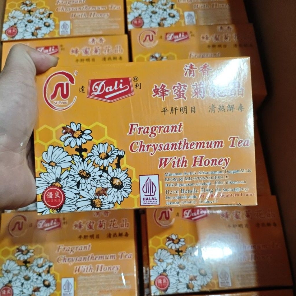 Dali chrysanthemum tea su jihua jing 10 sachet teh kembang krisan tea bunga seruni untuk panas dalam