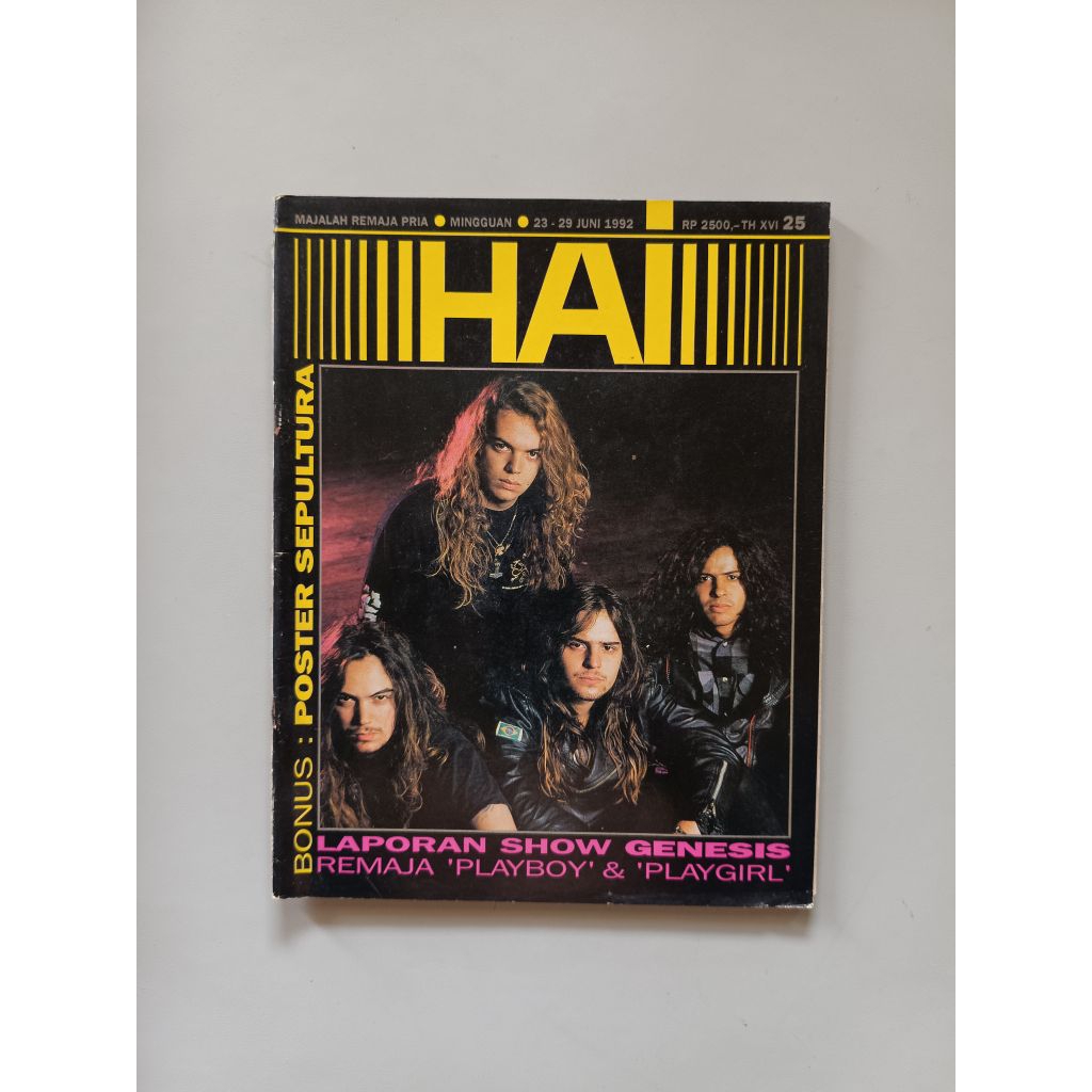 MAJALAH HAI 23-29 JUNI 1992 COVER SEPULTURA