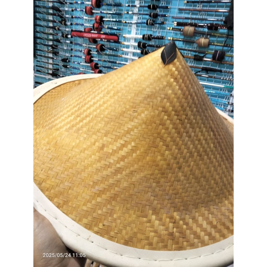 TOPI CAPING JUMBO 51 CM TOPI BAHAN BAMBU SERAT HALUS