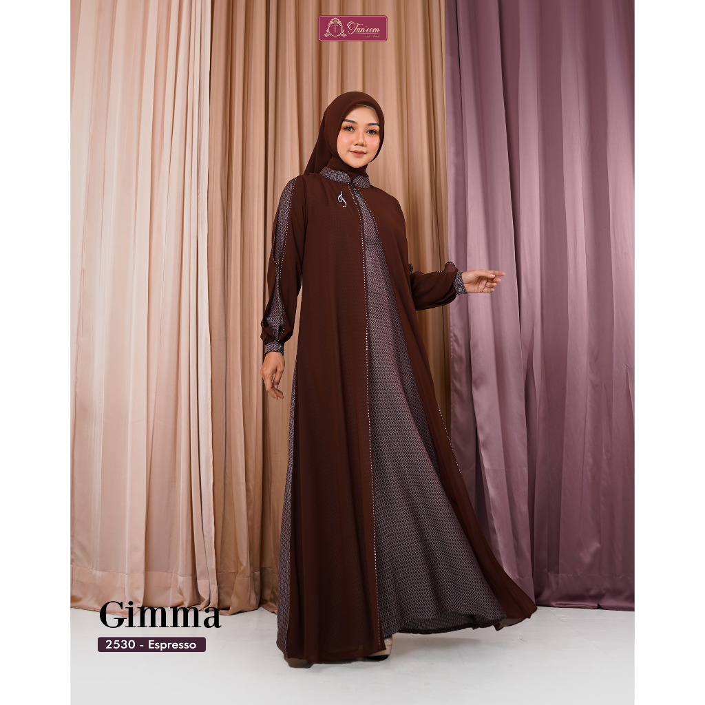 Gamis Abaya Gimma Kode 2530 By Taneem Muslim Dress Busui Friendly