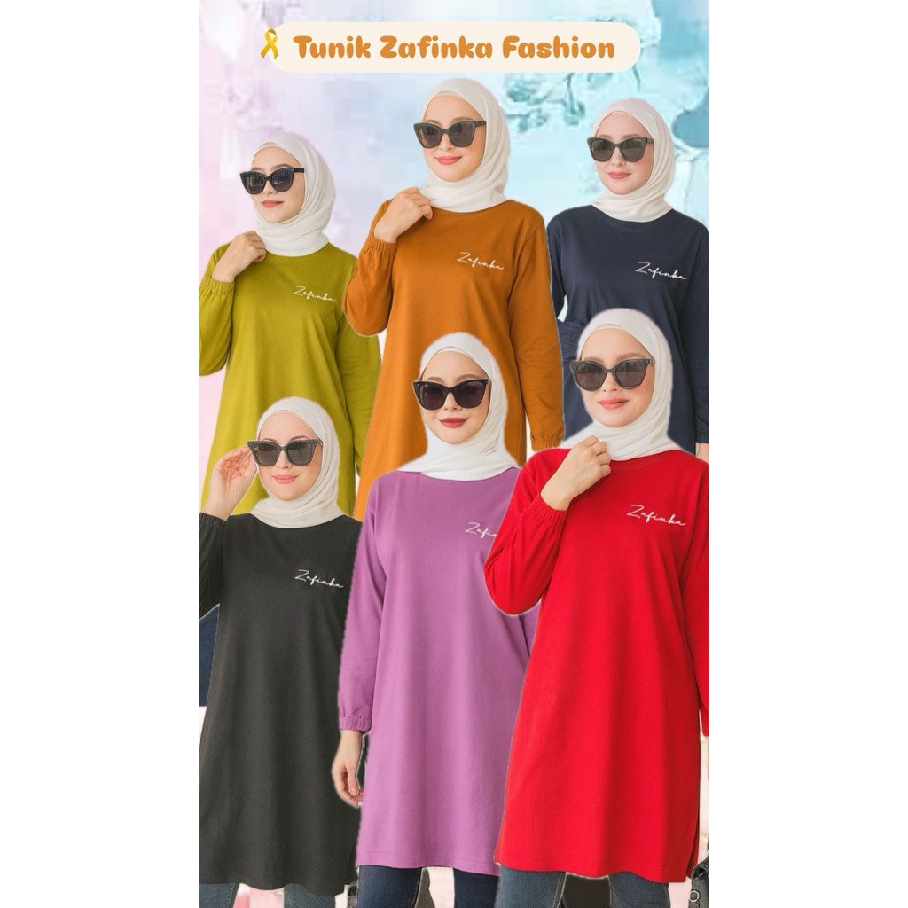 Tunik Wanita Terbaru Zafinka bahan cotton combed 20 S