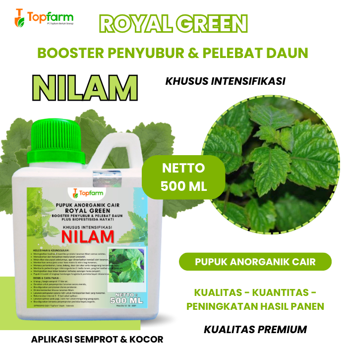 Pupuk Cair Untuk Nilam/ Pupuk Penyubur Daun Nilam/ Pupuk Pelebat Daun Nilam/ Pupuk Cair Khusus Tanam
