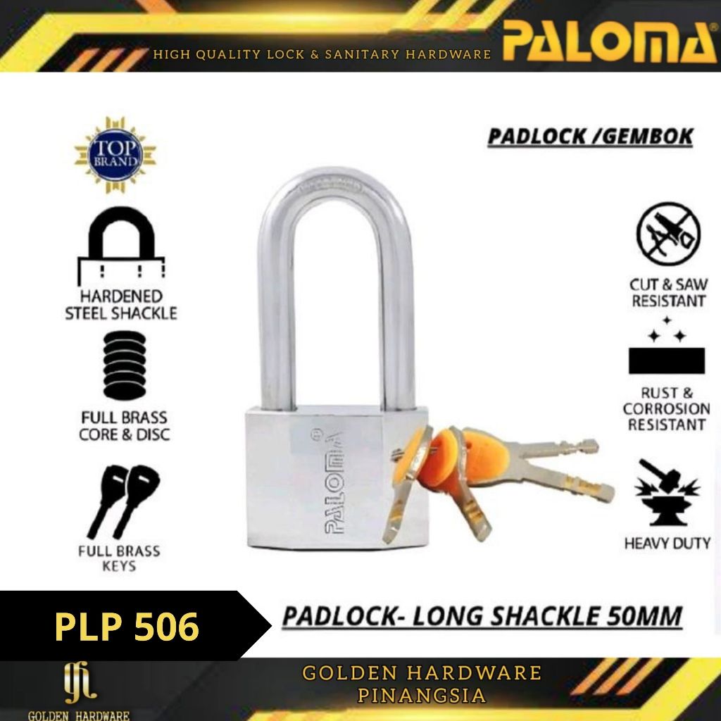 Gembok Pagar Gembok Leher Panjang PALOMA PLP 506 P-500 50 MM LONG