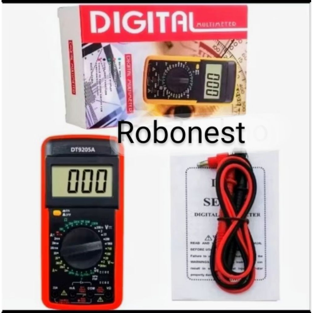 DT9205 Multi Tester Digital DT 9205 DT9205A + Baterai