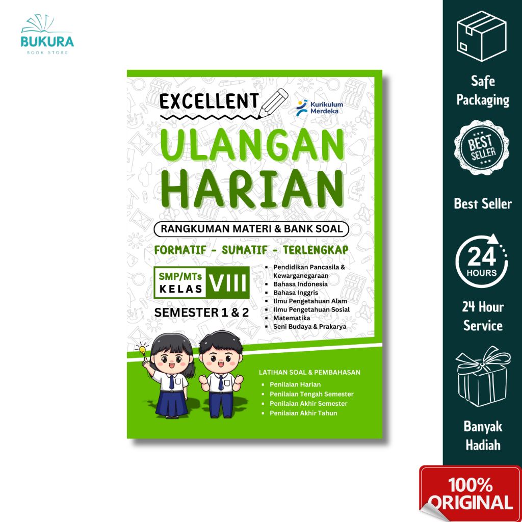 BUKU EXCELLENT ULANGAN HARIAN SMP/MTS KELAS 8 - Garda Cendekia
