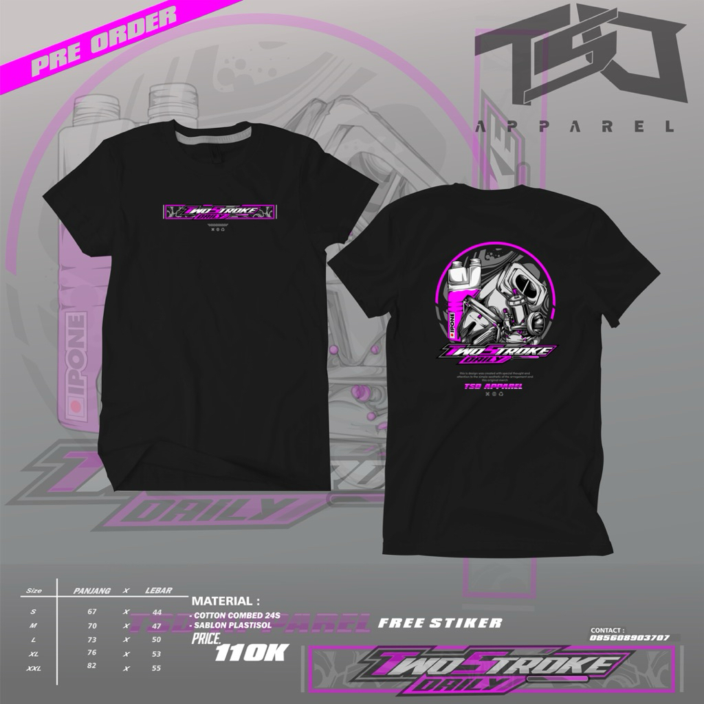 T SHIRT TWO STROKE DAILY V6