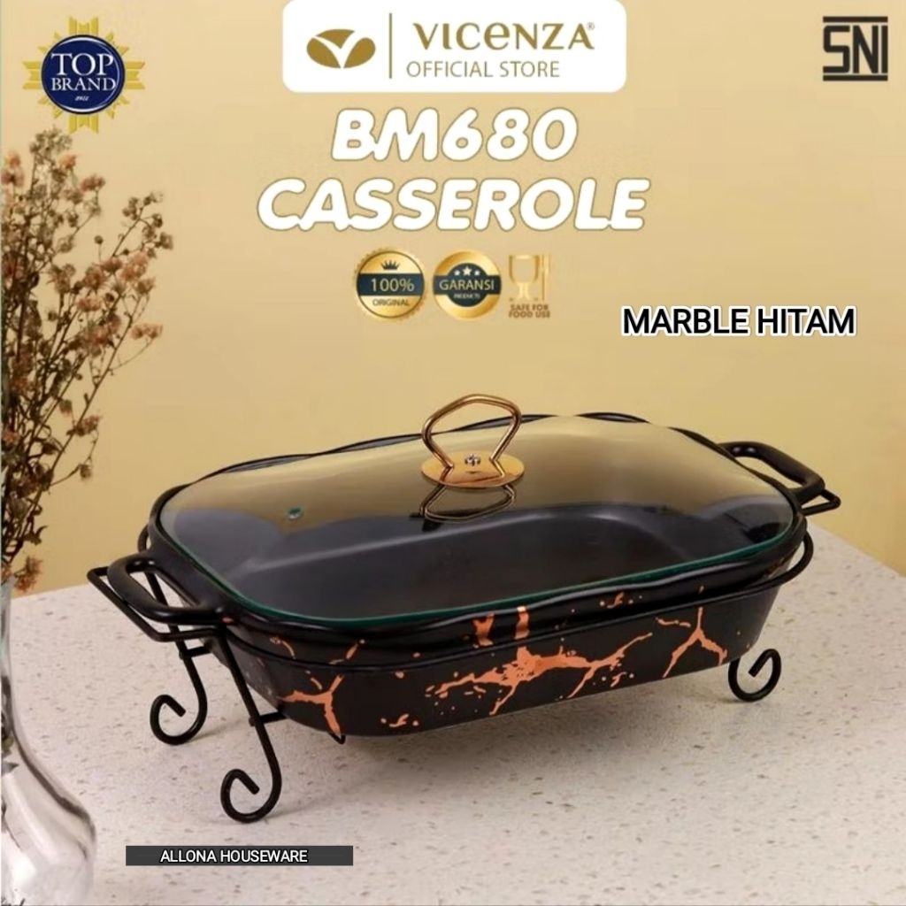 PRASMANAN PENGHANGAT MAKANAN / WADAH SAJI PENGHANGAT PERSEGI VICENZA 680