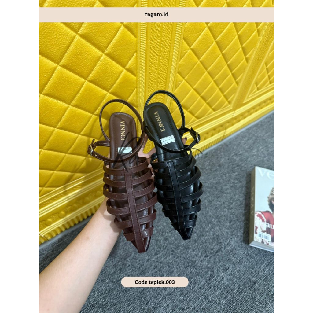 RAGAM.ID - SANDAL TEPLEK VNC / SANDAL WANITA KEKINIAN / SENDAL NO 36-40