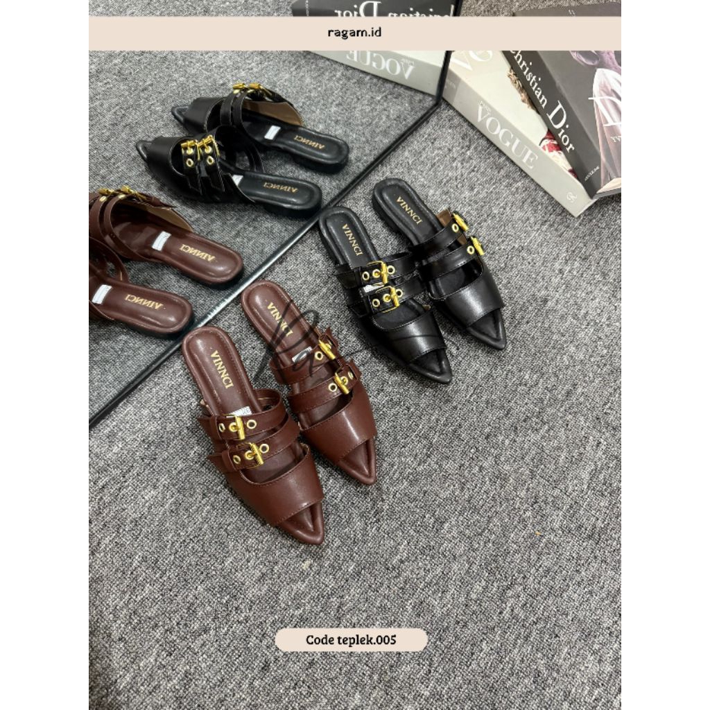 RAGAM.ID - SANDAL TEPLEK VNC / SANDAL WANITA KEKINIAN / SENDAL NO 36-40