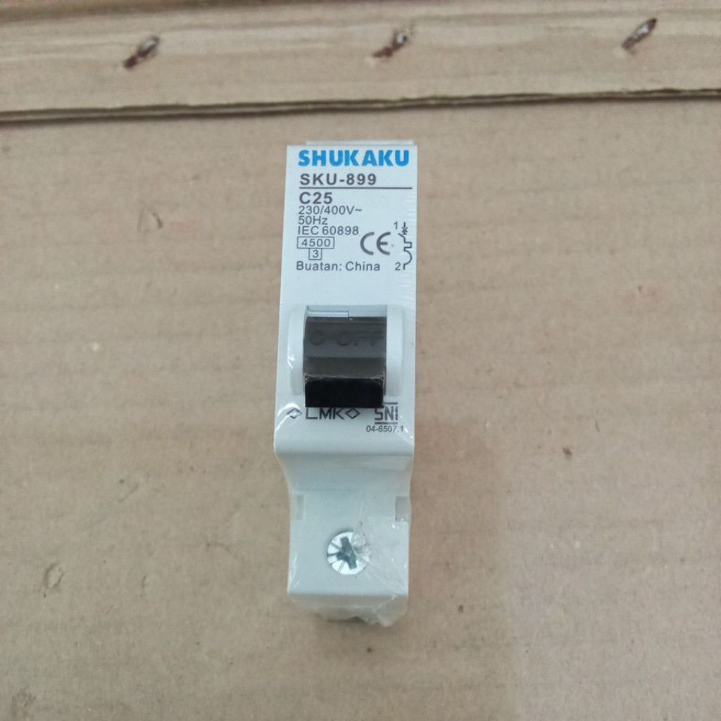Shukaku MCB 1Phase 25A Hitam MCB Shukaku SNI