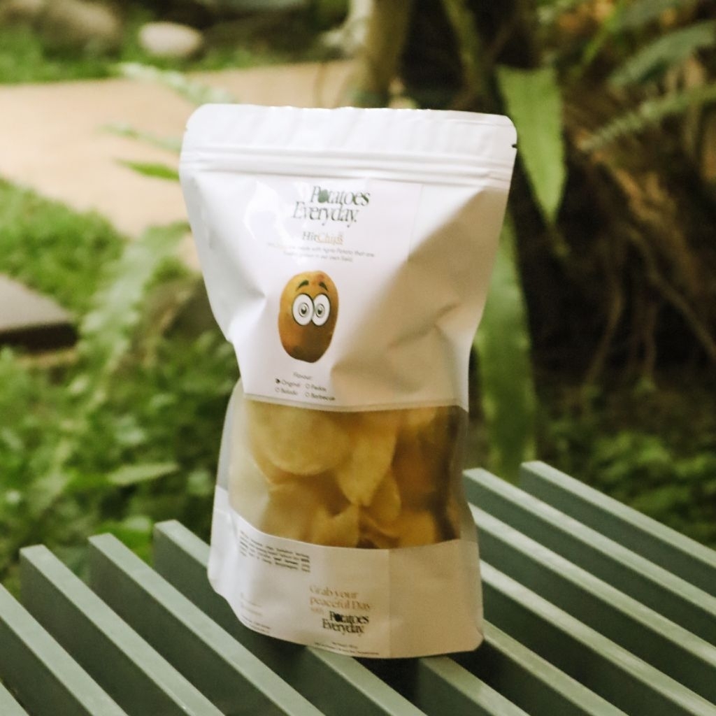 

Keripik Kentang (Agria) 100gr, HitChips snack, cemilan 100% kentang, makanan ringan praktis