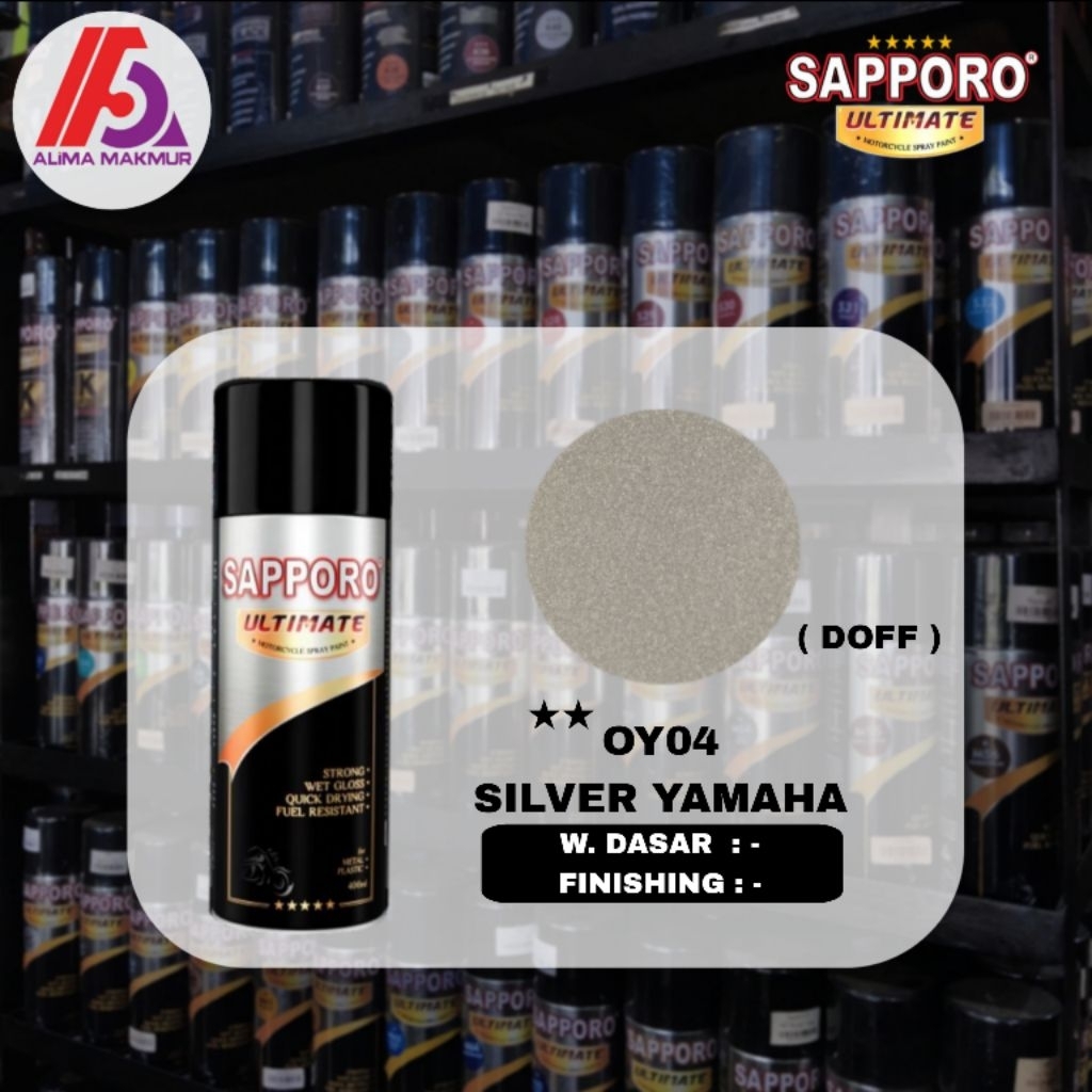 Sapporo Ultimate OY04 Silver Yamaha 400ml / Pilok Sapporo / Pilok Silver / Cat Semprot Silver