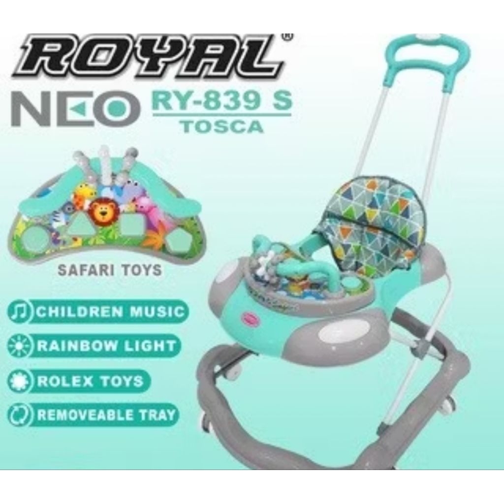 BABY WALKER / TENOT ROYAL DORONGAN + MUSIK+ LAMPU ANIMAL RY839S