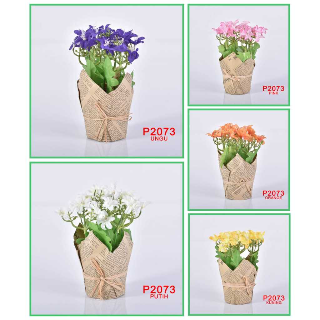Lumea Flowers - ARTIFICIAL FLOWER LILY BUNGA POT KERTAS BUNGA IMITASI DEKORASI HANTARAN SESERAHAN PE