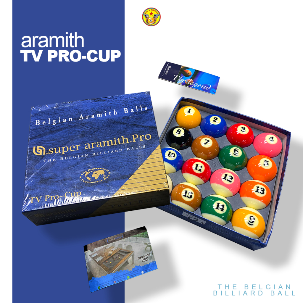 Bola Billiard Belgi Aramith Pro TV Cup - bola biliar - bola bilyar