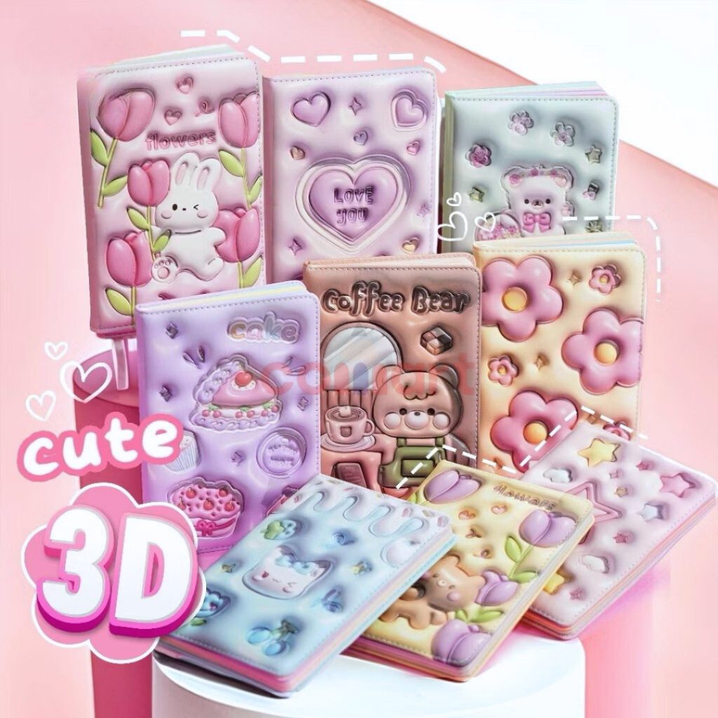 

Notebook Diary Buku Tulis 3D Empuk Squishy Cute A5 96 Lembar Motif Timbul Warna Warni Cocok Untuk Jurnal Catatan