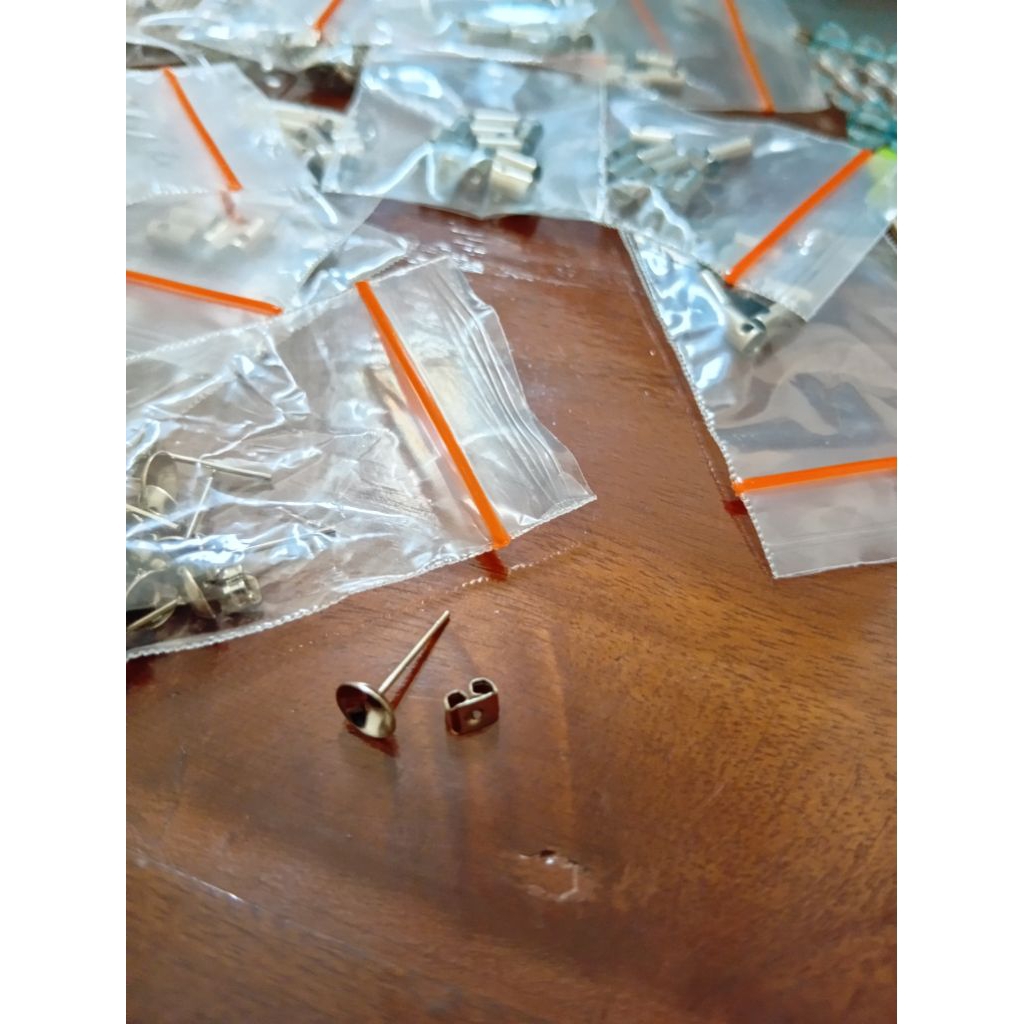 besi anting tindik bahan DIY