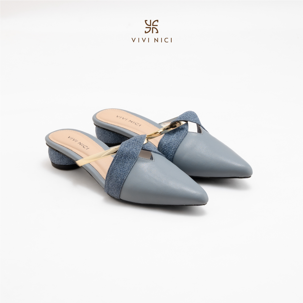VIVI NICI - Apolline Sandal Mules Wanita Hak 3 Cm