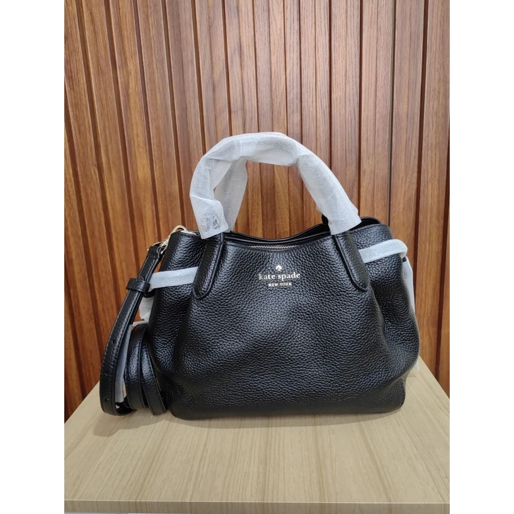 KS Dumpling Small Satchel Pebbeled leather Black