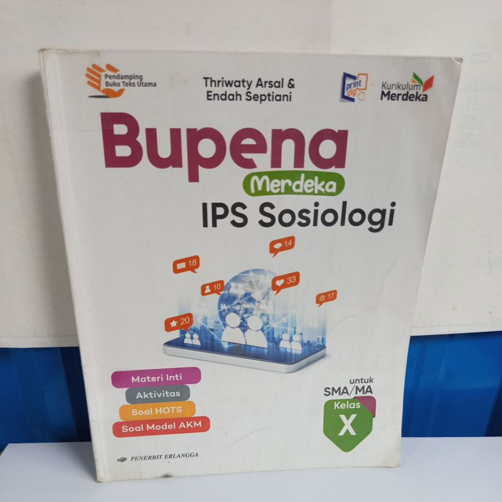 BUKU BEKAS BUPENA MERDEKA IPS SOSIOLOGI UNTUK SMA KLS 1
