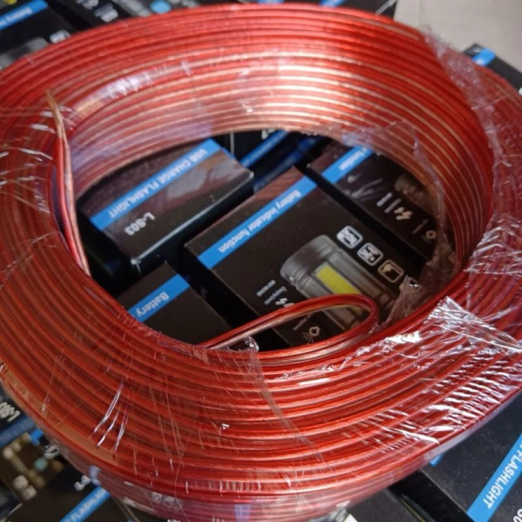 kabel Audio Speaker 2x30 Serabut Transparan (5 Meter)