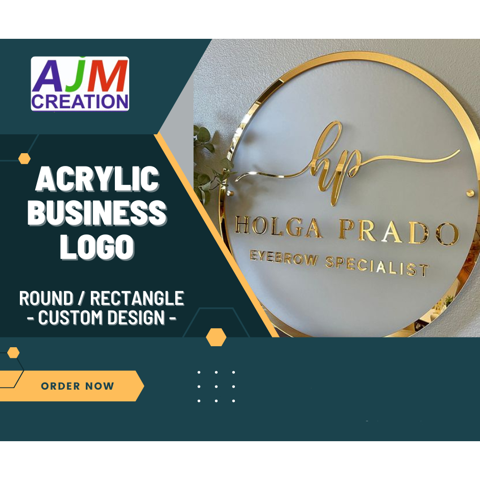 Plang Nama Toko / Logo Akrilik / Papan Nama Logo / Custom Design