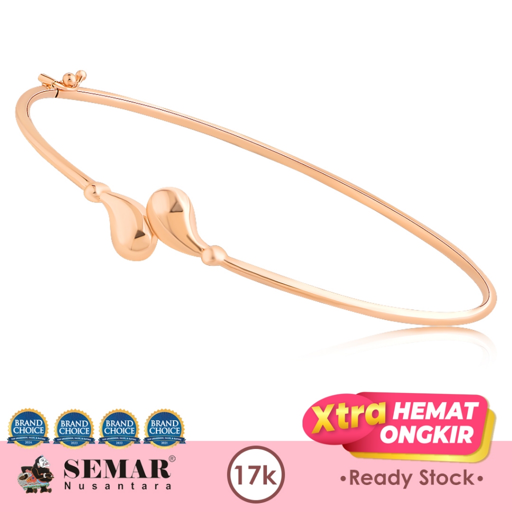 Gelang Emas Bangle Meghan Rose Gold 17K Semar Nusantara