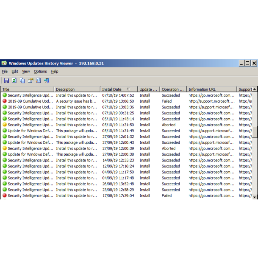 Aplikasi Software WinUpdatesView 1.20