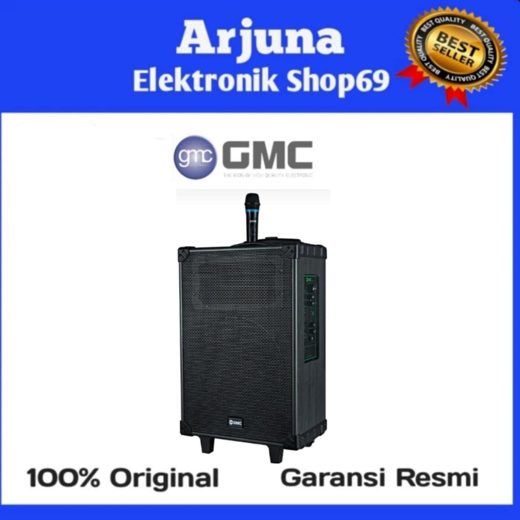 GMC 883M SPEAKER PORTABLE TROLLEY 12 INCH FREE MIC 1 PCS GMC883M 883