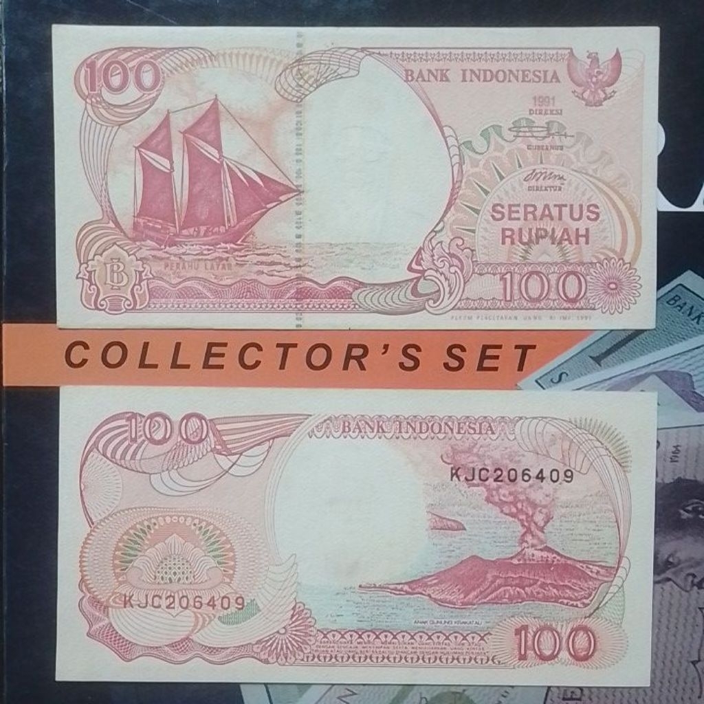 UANG KUNO 100 RUPIAH UKA UKA PERAHU LAYAR TAHUN 1991