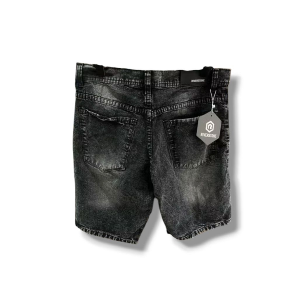 celana jeans pendek cowok abu snow / celana pendek distro pria keren