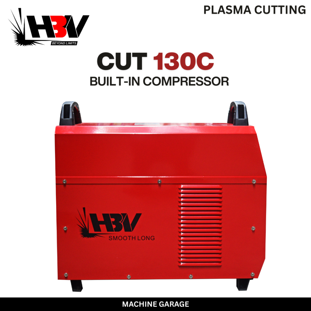HBV CUT 130C Mesin Las Plasma Cutting Built In Compressor 130A 3 Phase 380V Potong Besi 35mm Stainless 28mm Bengkel Pabrik Industri