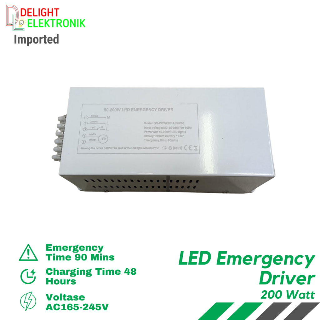 Powerpack LED Emergency Driver 200W Watt