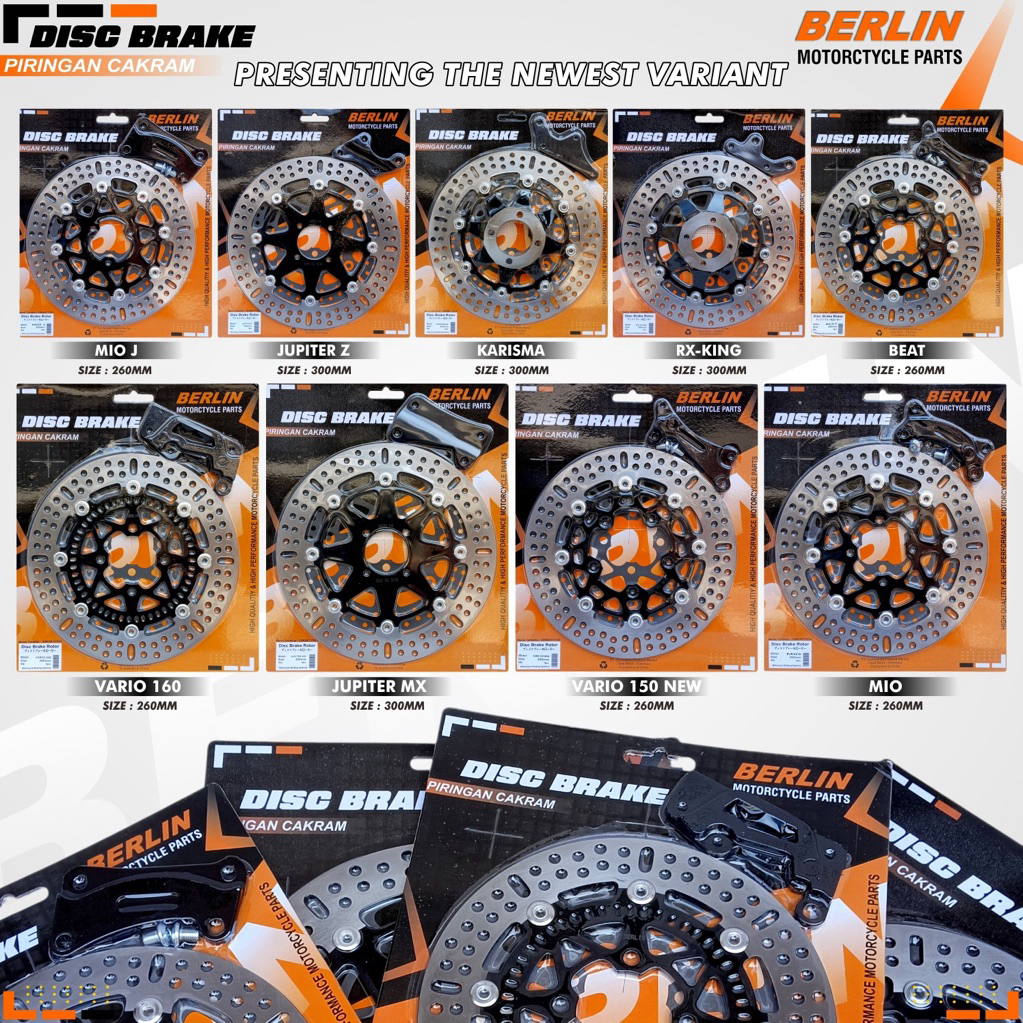 piringan cakram depan Berlin 260mm 300mm mio mio j beat jupiter z jupiter mx karisma rx king vario 1
