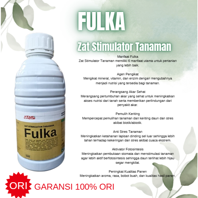 Fulka Zat Stimulator Tanaman 1010 ml obat daun keriting nutrisi pembesar umbi pelebat buah
