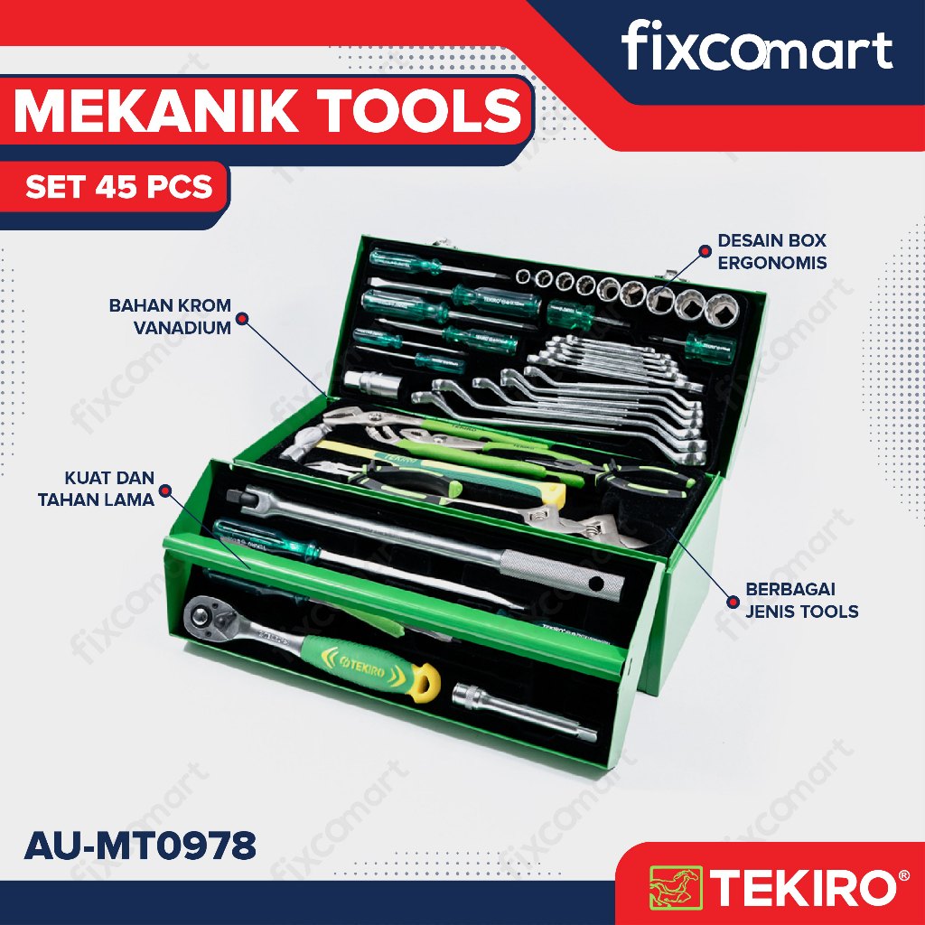 Tekiro Mechanic Tool 45 Pcs / Tekiro Tool Set / Tekiro Automotive Tool Set