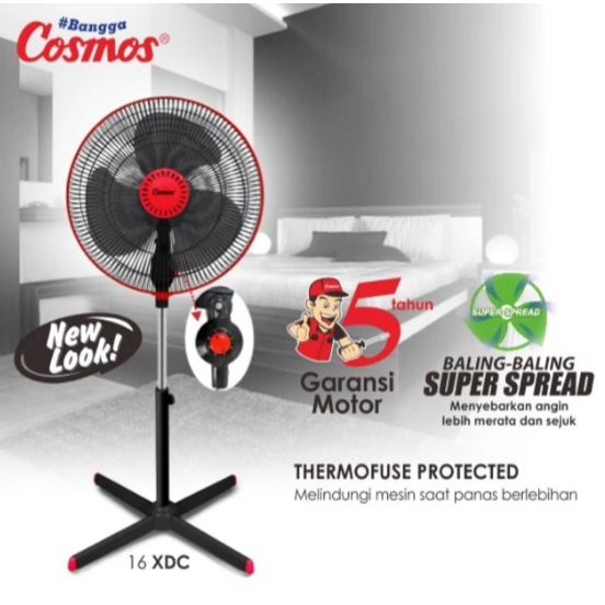 COSMOS 16-XDC / XDC W Stand Fan 16" (Kipas Angin Berdiri 16")