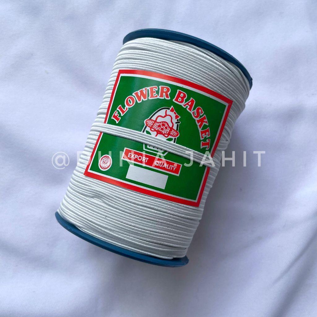 Flower Basket Karet Elastis 4mm / Karet Elastis Baby C4 Putih Flower Basket 4mm