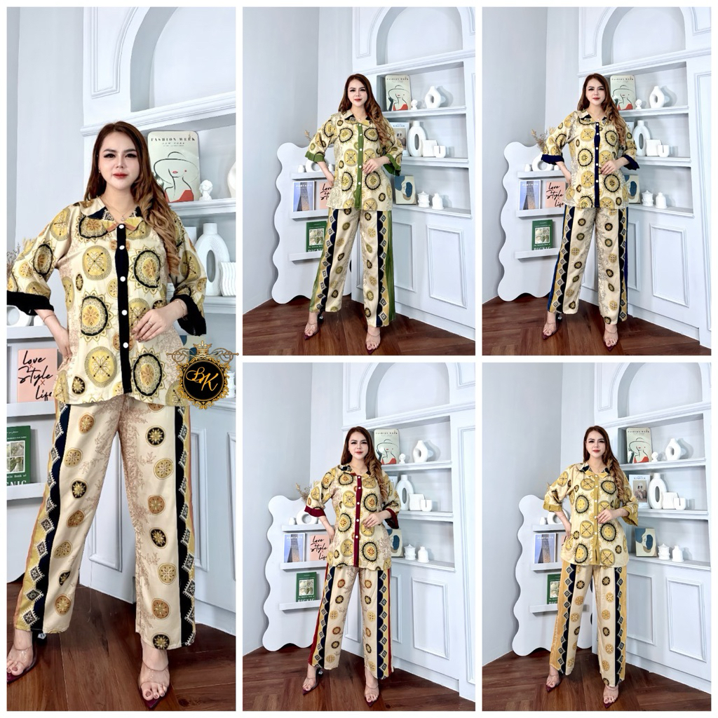 Setelan Lengan Panjang | Setelan Celana Panjang Renda Serut Depan | Setelan Arab Terbaru | Setcel Ar