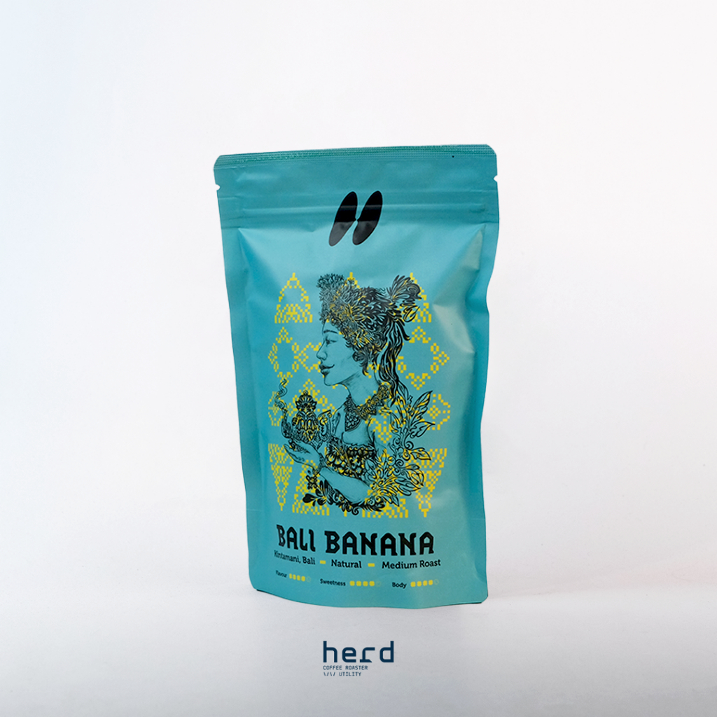 

Herd Coffee Roaster Kopi Arabika Bali Banana 150 Gram Single Origin Filter