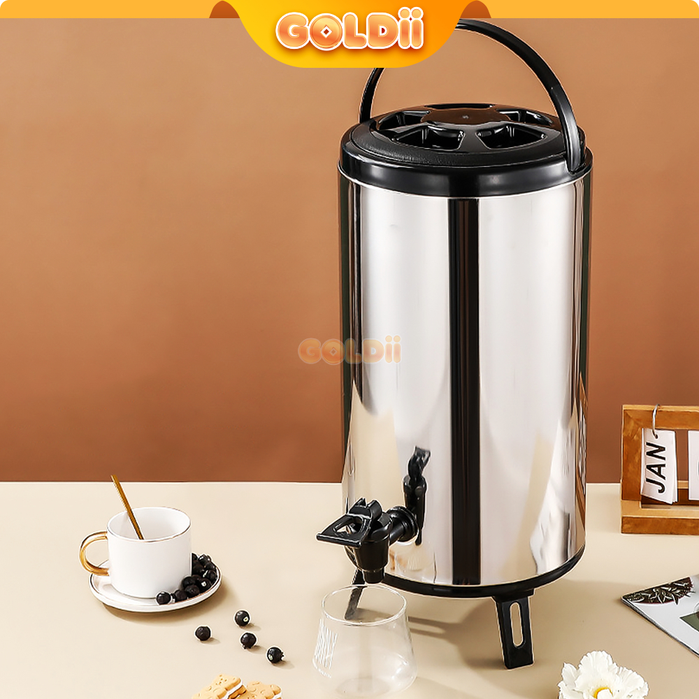 GOLDII - Termos Air Stainless Steel 8L 10L 12L Dispenser Minuman Serbaguna Tahan Panas Dingin Milk T