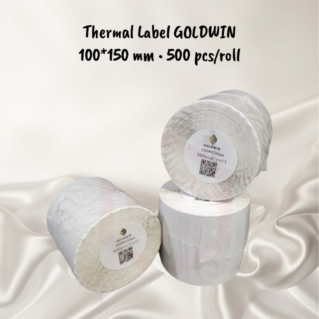 

GOLDWIN Kertas Label/Resi Thermal 100*150 mm • 500pcs/rol