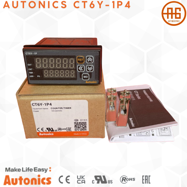 Counter Timer Industrial Autonics CT6Y-1P4 - Digital 6 Digit dengan Dual Output Relay dan NPN