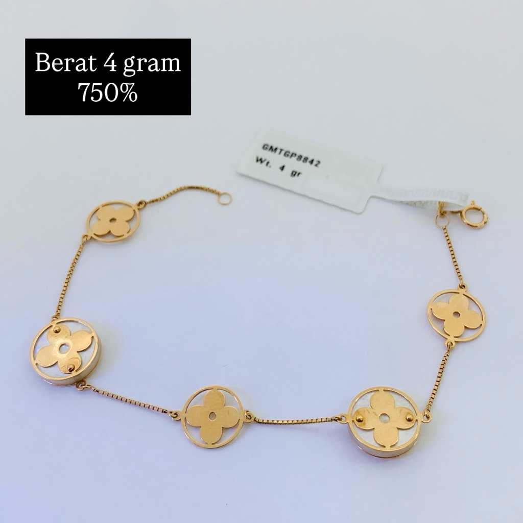 gelang emas 750%