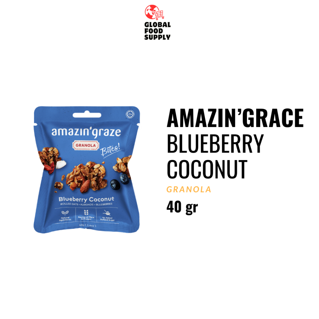 

[DIKIRIM DARI BANDUNG] Amazin'Graze Blueberry Coconut Granola 40 gr | EXP 13/12/2025 | GRANOLA | HALAL
