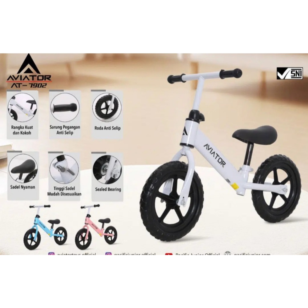Aviator Push Bike AT-7902 / Push Bike / Balance Bike / Sepeda Anak